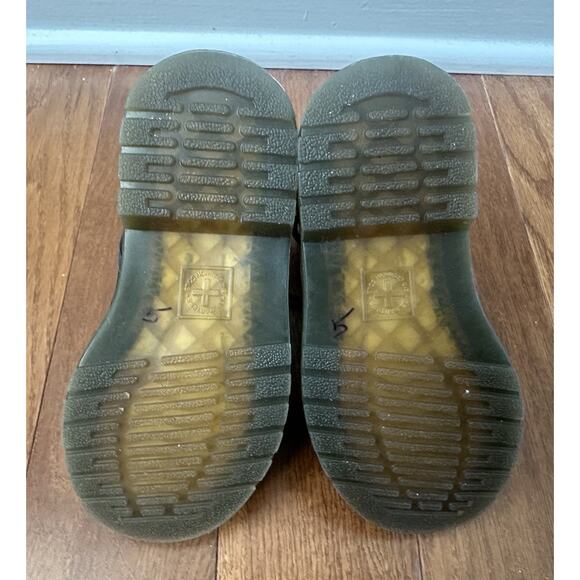 Dr Martens Kids Toddler Size 8 Black Leather Combat Boots Zip Doc Junior 1460 - Picture 9 of 9